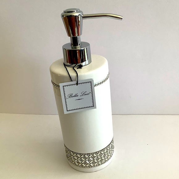 Bella Lux Bath Bella Lux Soap Pump Dispenser Rhinestone Bathroom